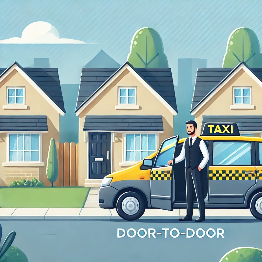 Door-to-door taxi service,